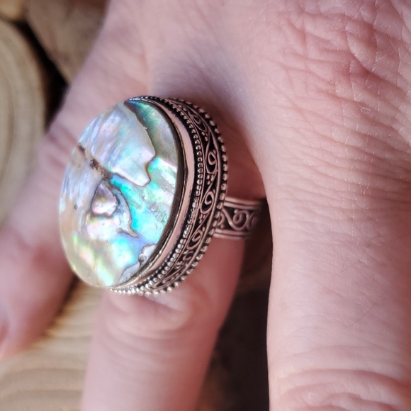 New Abalone Shell 925 Silver Ring. - Picture 7 of 12